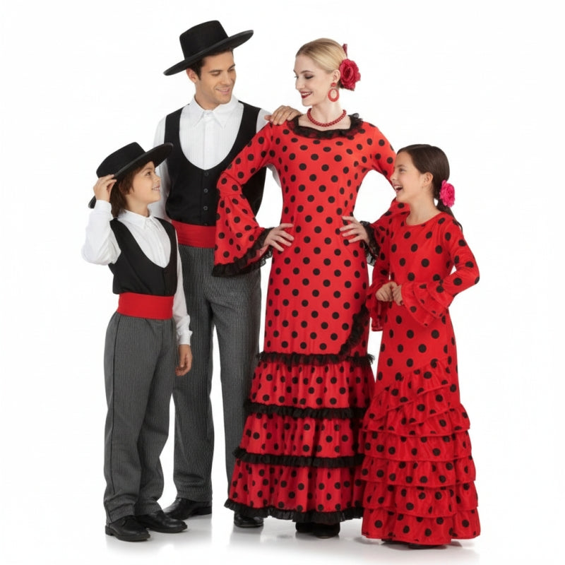 Gruppe von Rote Cordobeses und Sevillanas
