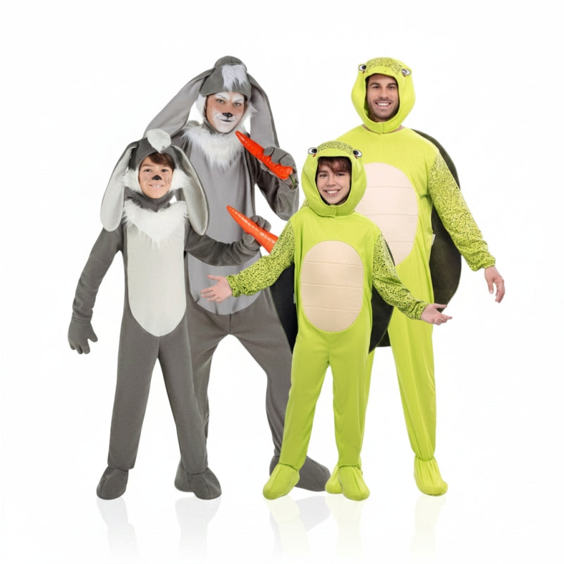 Gruppe von Fabel Die Hase und die Schildkröte