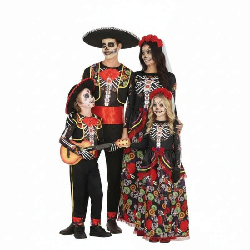 Gruppe von Mariachi-Skelette und Catrina-Königinnen