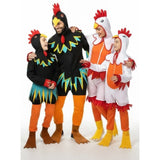 Gruppe von Hähnen und Hennen mit Kamm