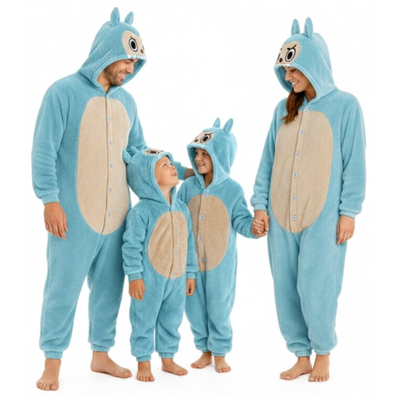 Gruppe von Labubu Blau