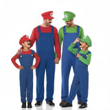 Gruppe von Super Marios und Luigis