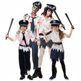 Gruppe von Zombie-Polizisten