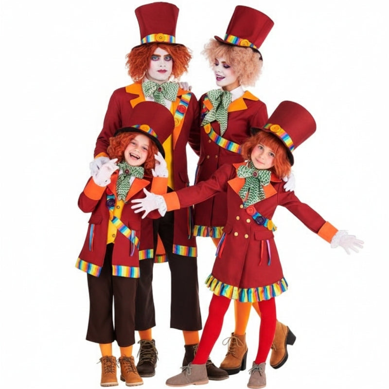 Gruppe von Rainbow Hutmacher