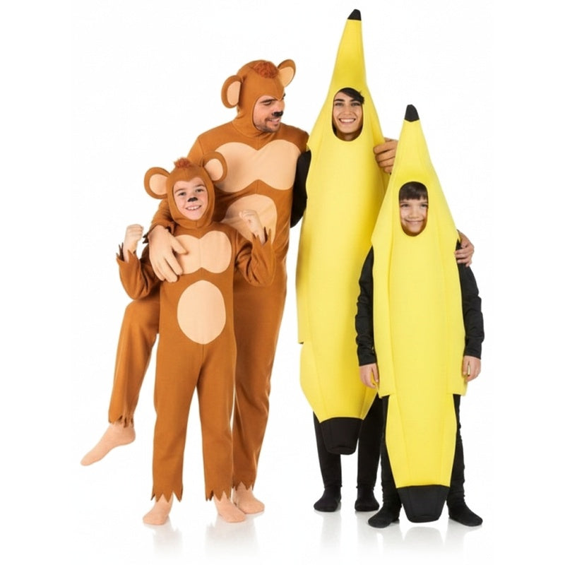 Gruppe von Affen und Bananen