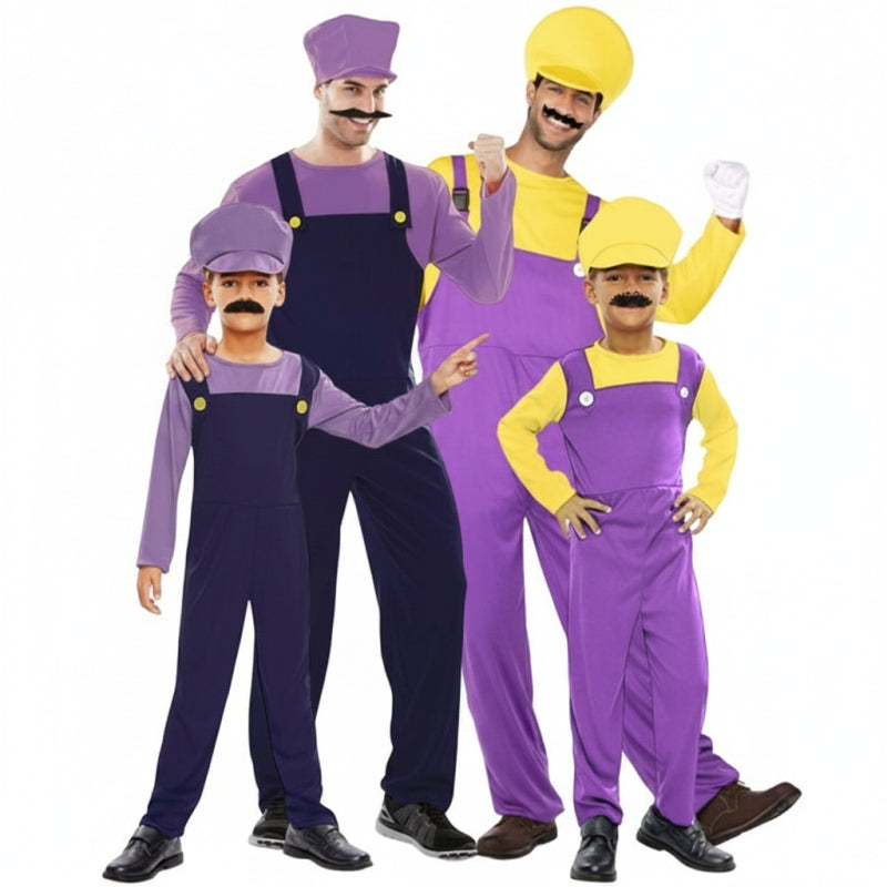Gruppe von Warios und Waluigis