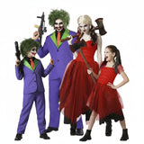 Gruppe von Bösewichte Joker und Harley Quinn