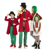 Gruppe von Willy Wonka und Oompa-Loompa