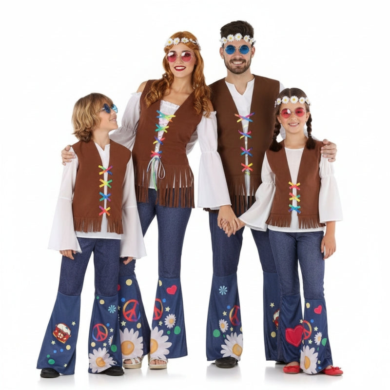 Gruppe von 70er Jahre Hippies