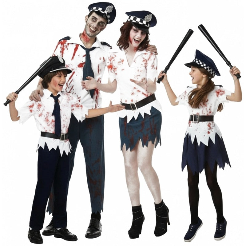 Gruppe von Zombie-Polizisten