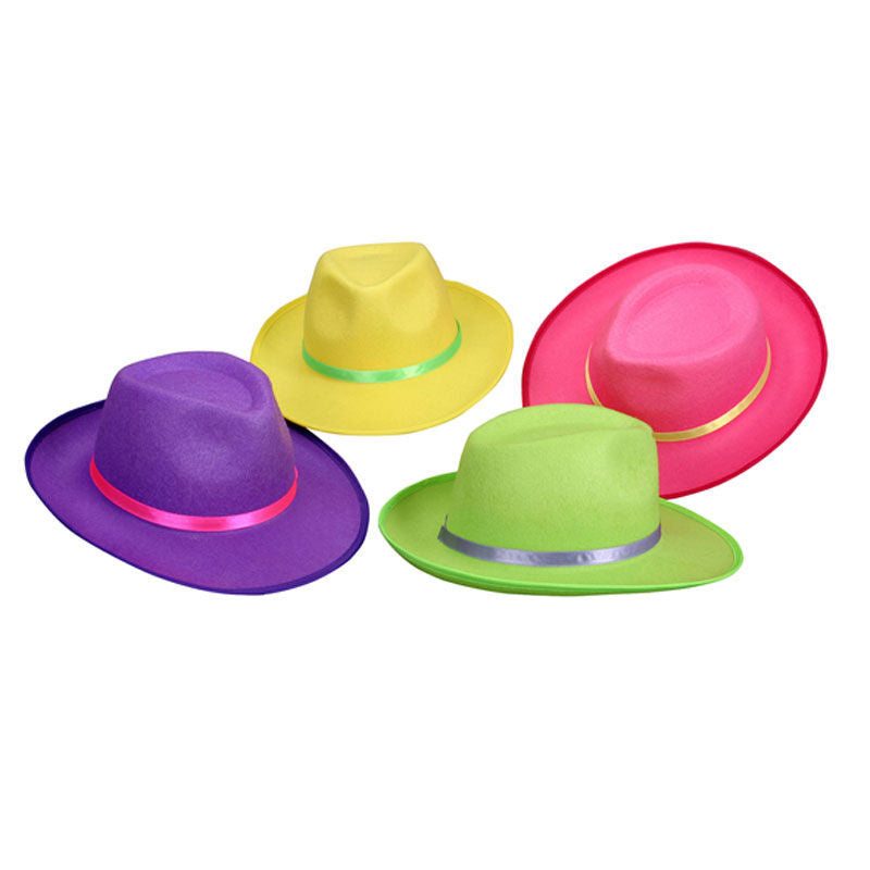 Sombrero de Gánster fluorescentes