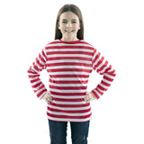 Camiseta de Rayas Rojas y Blancas infantil Unisex