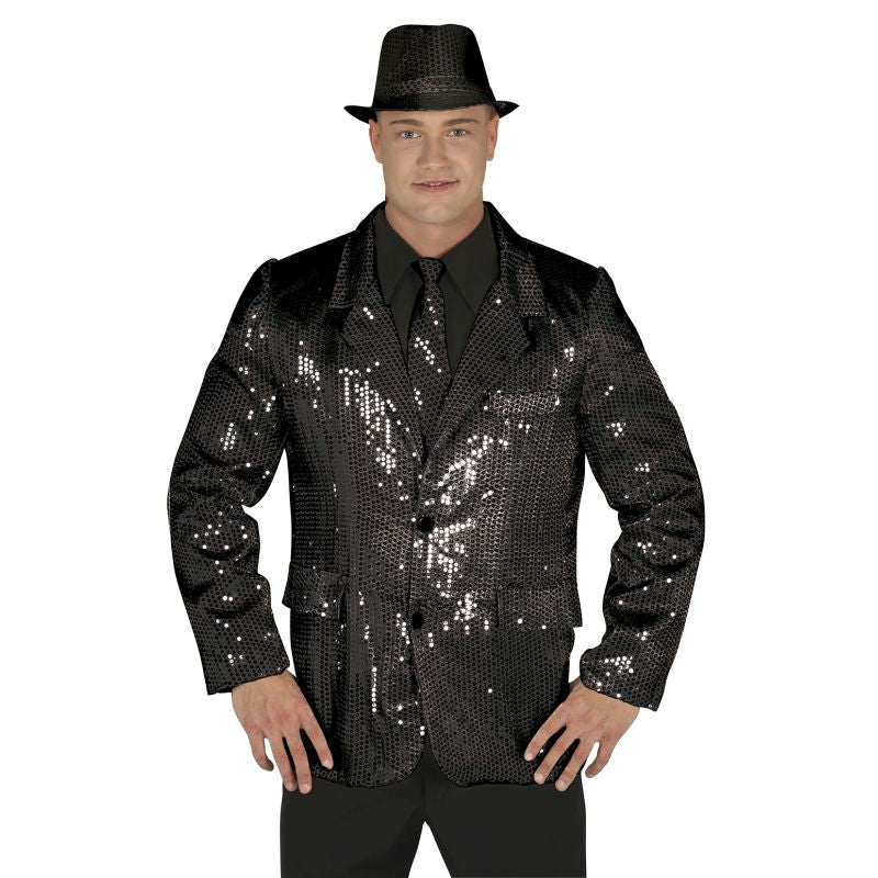 Chaqueta Lentejuelas Negra para Hombre