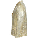 Chaqueta Lentejuelas Oro para Hombre Perfil