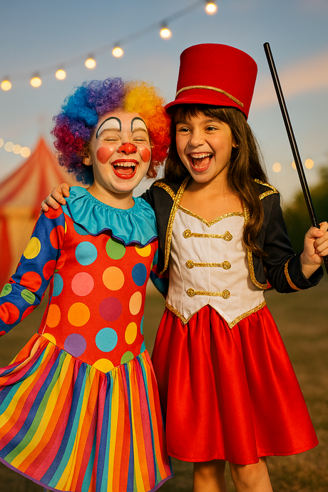 Clowns und Zirkuskostüme für Mädchen