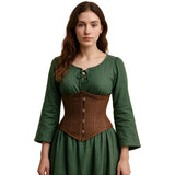 Corset Bajo Pecho Marrón para mujer Medieval