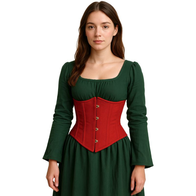 Corset Bajo Pecho Rojo para mujer Medieval