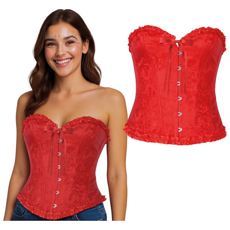 Corset Rojo estampado para mujer