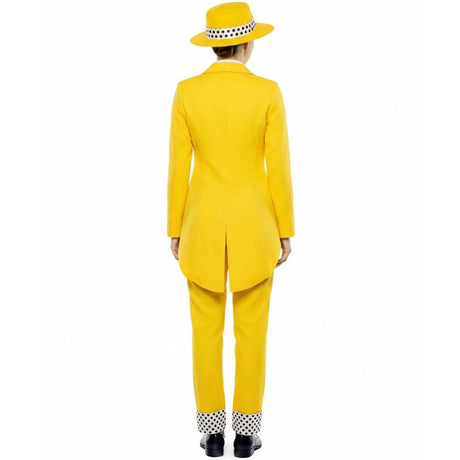 Disfraz de La Máscara - Jim Carrey amarillo para mujer Espalda