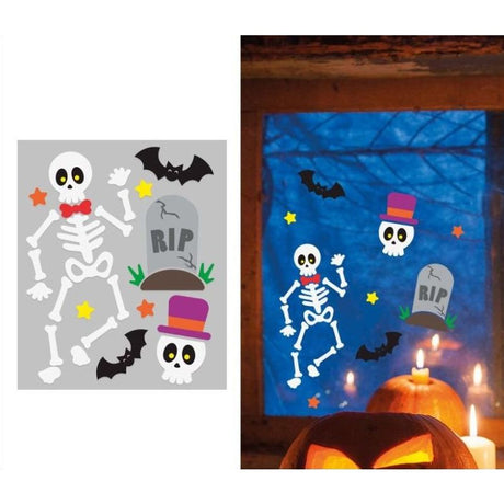 Decoración Gel Esqueletos Halloween