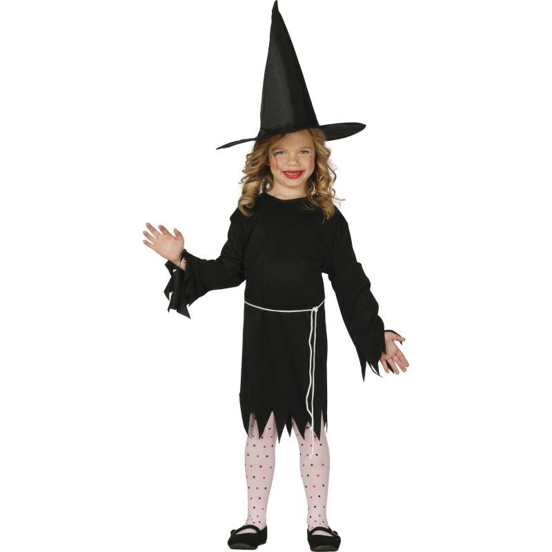 Disfraz de Bruja Negra Clásica para niña