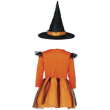 Disfraz de Brujita Calabaza Halloween para bebé Espalda
