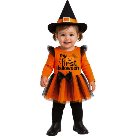 Disfraz de Brujita Calabaza Halloween para bebé