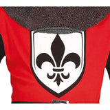 Disfraz de Caballero Medieval Rojo para niño Detalle