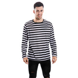 Camiseta de Rayas Negras y Blancas adulto unisex