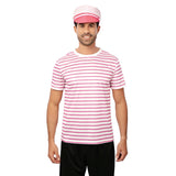 Camiseta de Rayas Rosa y Blanco para hombre