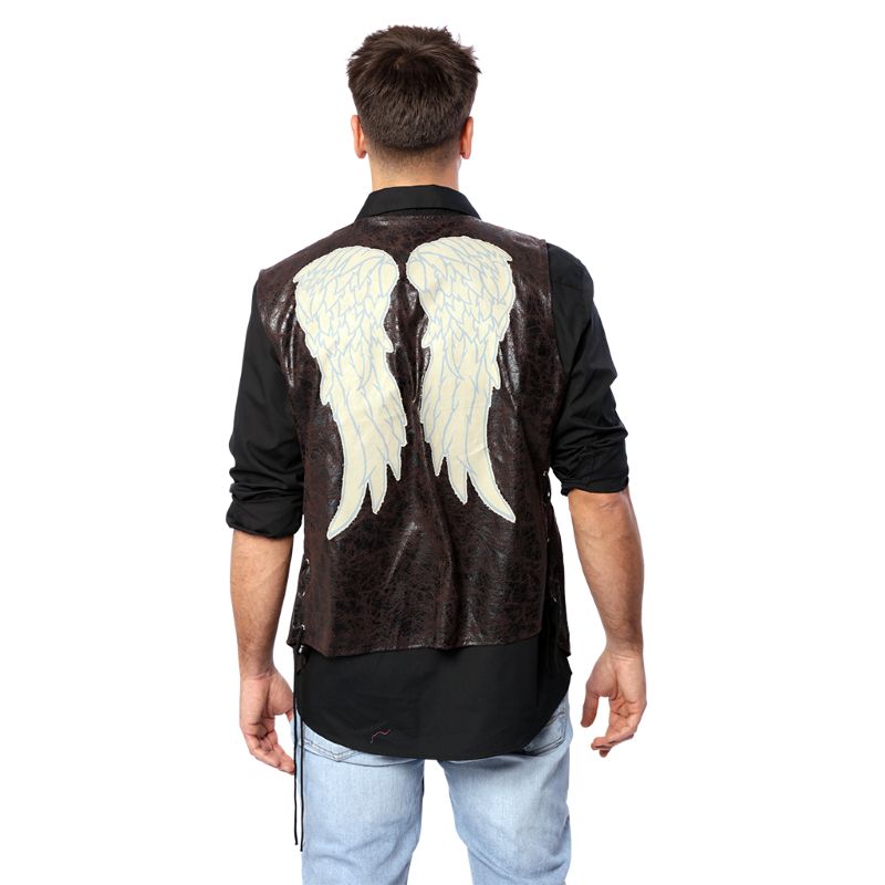 Disfraz de Chaleco motero para hombre Espalda