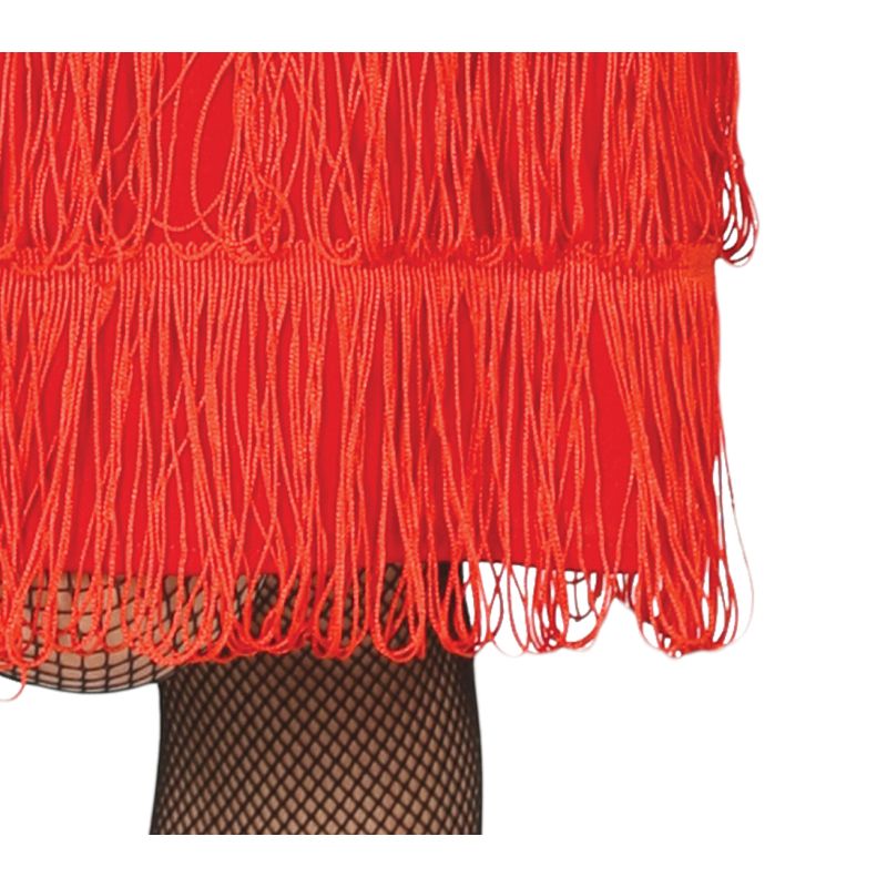 Disfraz de Charlestón Rojo Clásico para niña Detalle