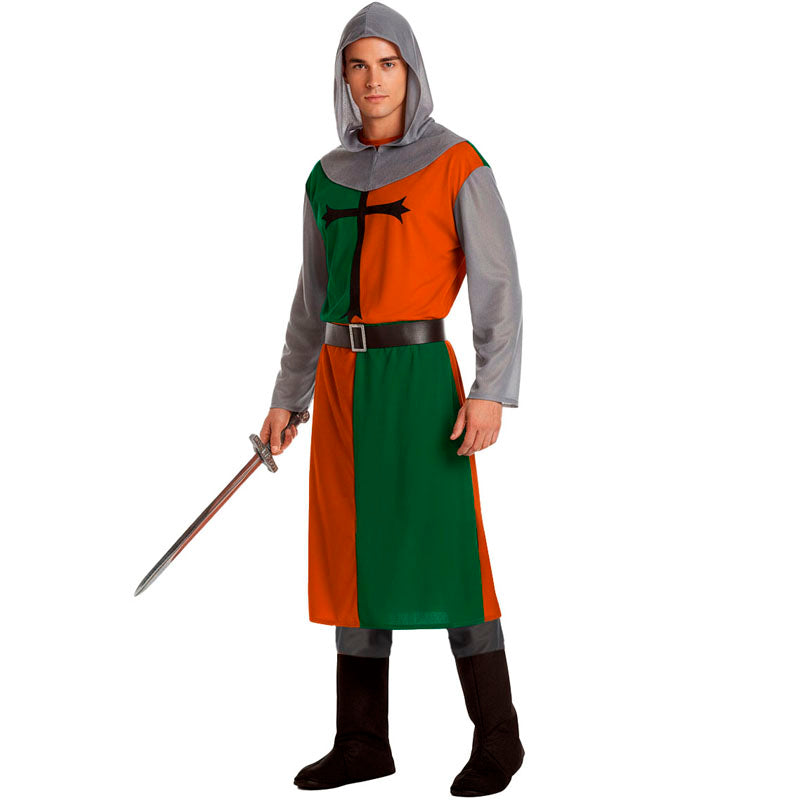 Disfraz de Cruzado Verde Medieval para hombre Bis