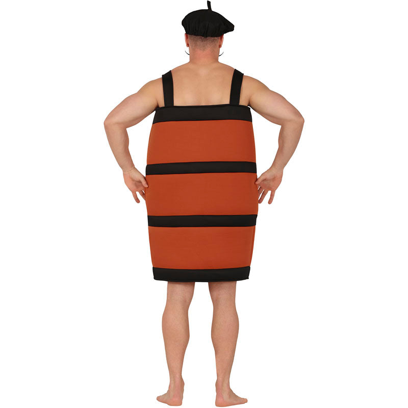 Disfraz de Barril de Vino para hombre Espalda