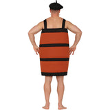 Disfraz de Barril de Vino para hombre Espalda