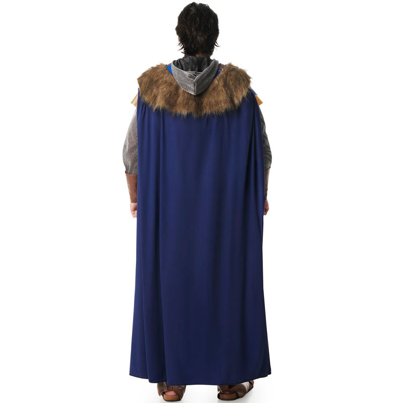 Disfraz de Caballero Medieval azul para hombre Espalda