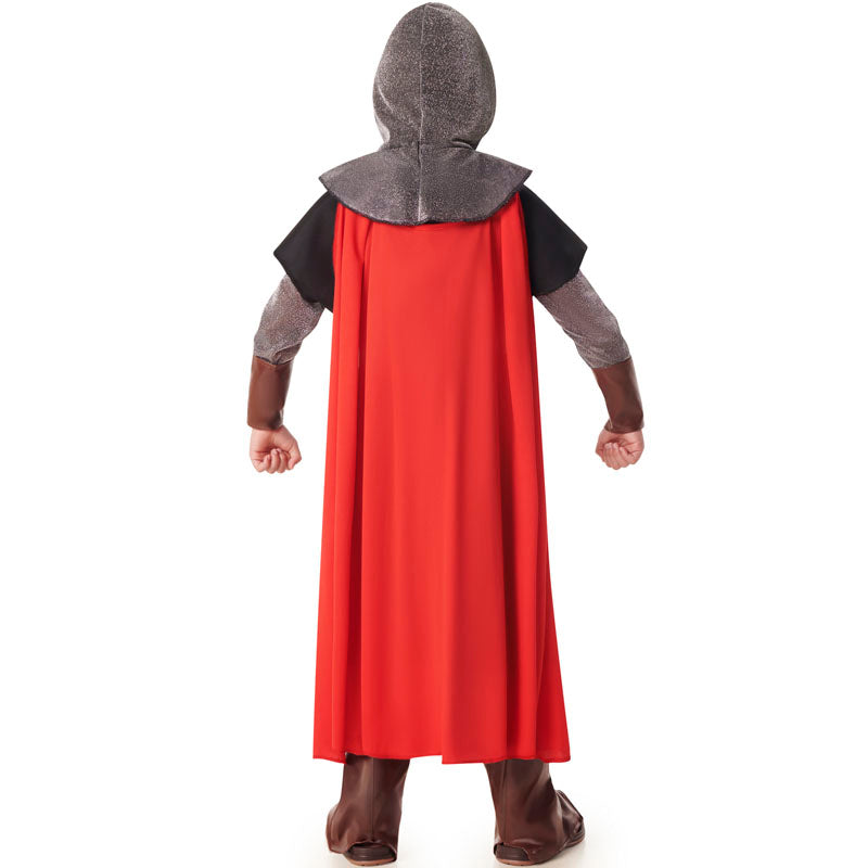 Disfraz de Caballero medieval negro con capa infantil Espalda