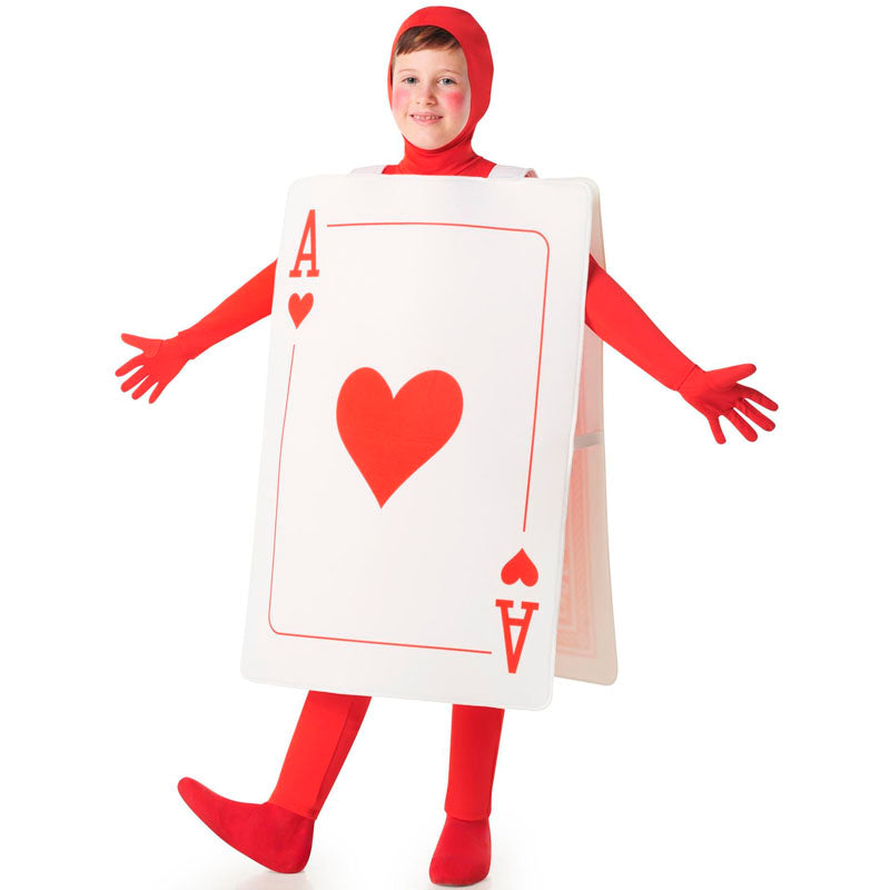 Disfraz de Carta Póker As de Corazones infantil 