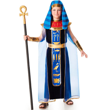Disfraz de Egipcio terciopelo azul para niño