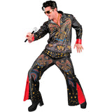 Disfraz de Elvis Rock and Roll negro para hombre