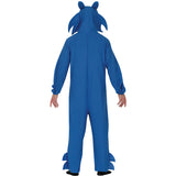 Disfraz de Erizo azul para hombre Espalda