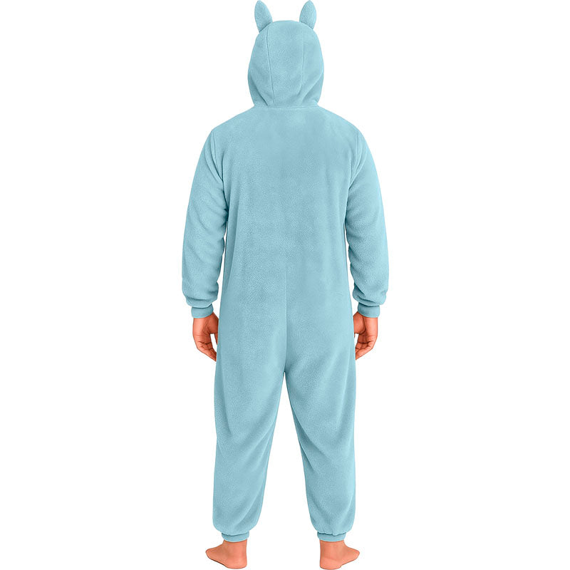 Disfraz de Labubu azul para hombre Espalda