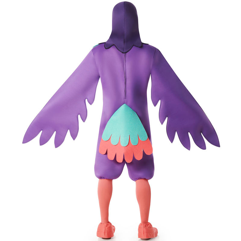 Disfraz de Loro morado adulto unisex Espalda