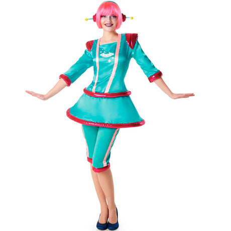 Disfraz de Marciana verde turquesa para mujer