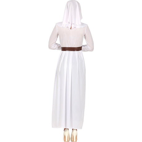 Disfraz de Monja blanca para mujer Espalda