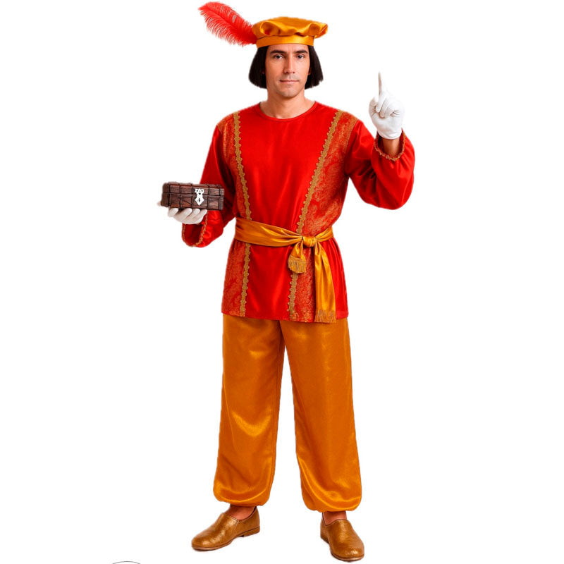 Disfraz de Paje Rojo Rey Gaspar para hombre
