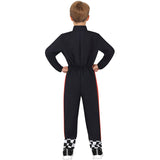 Disfraz de Piloto Formula racing para niño Espalda