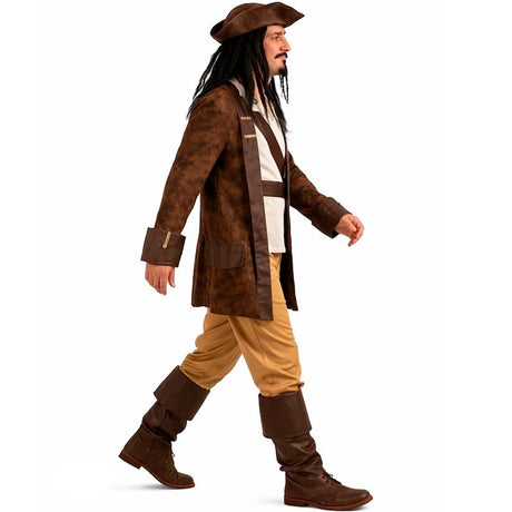Disfraz de Pirata Black Sam para hombre perfil