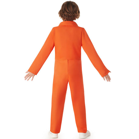 Disfraz de Preso Convicto naranja infantil Espalda