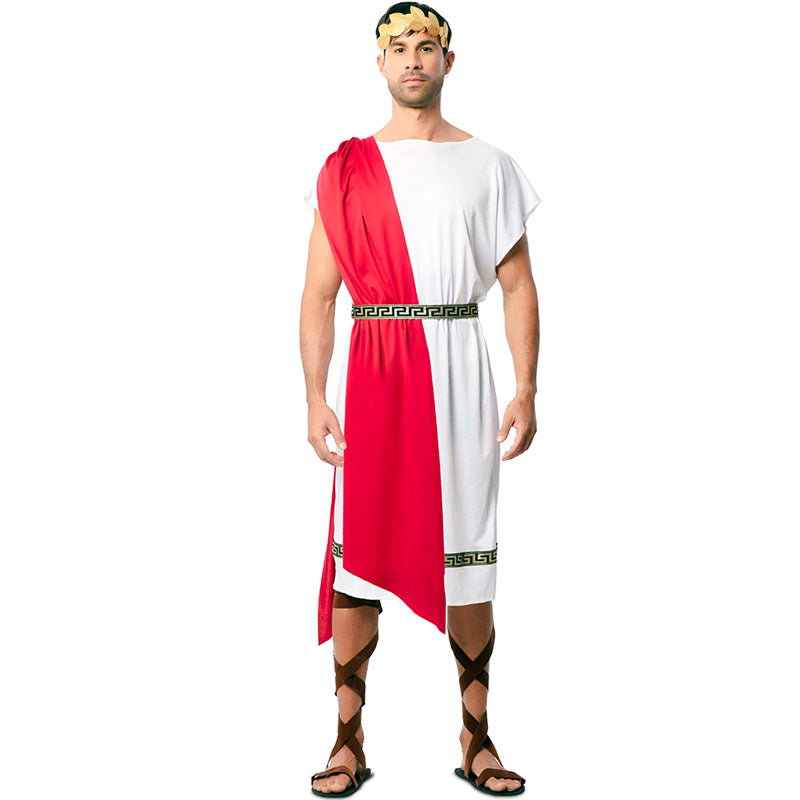 Antikes Römisches SPQR-Kostüm Für Damen – In Weiß, Inkl. Kleid, Gürtel & Kopfband, Einheitsgröße